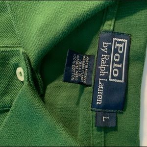 Polo Ralph Lauren Mesh Long Sleeve Polo Green Size Large